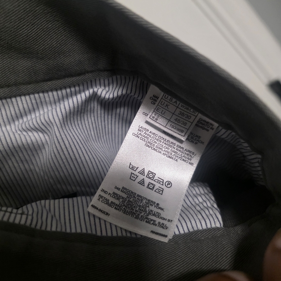 Brooks Brothers 346 Dress Pants Gray 38x30 - Picture 7 of 7